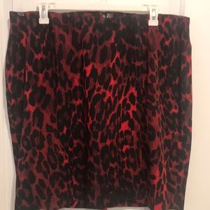 4/$25 Lane Bryant 22 Leopard Skirt